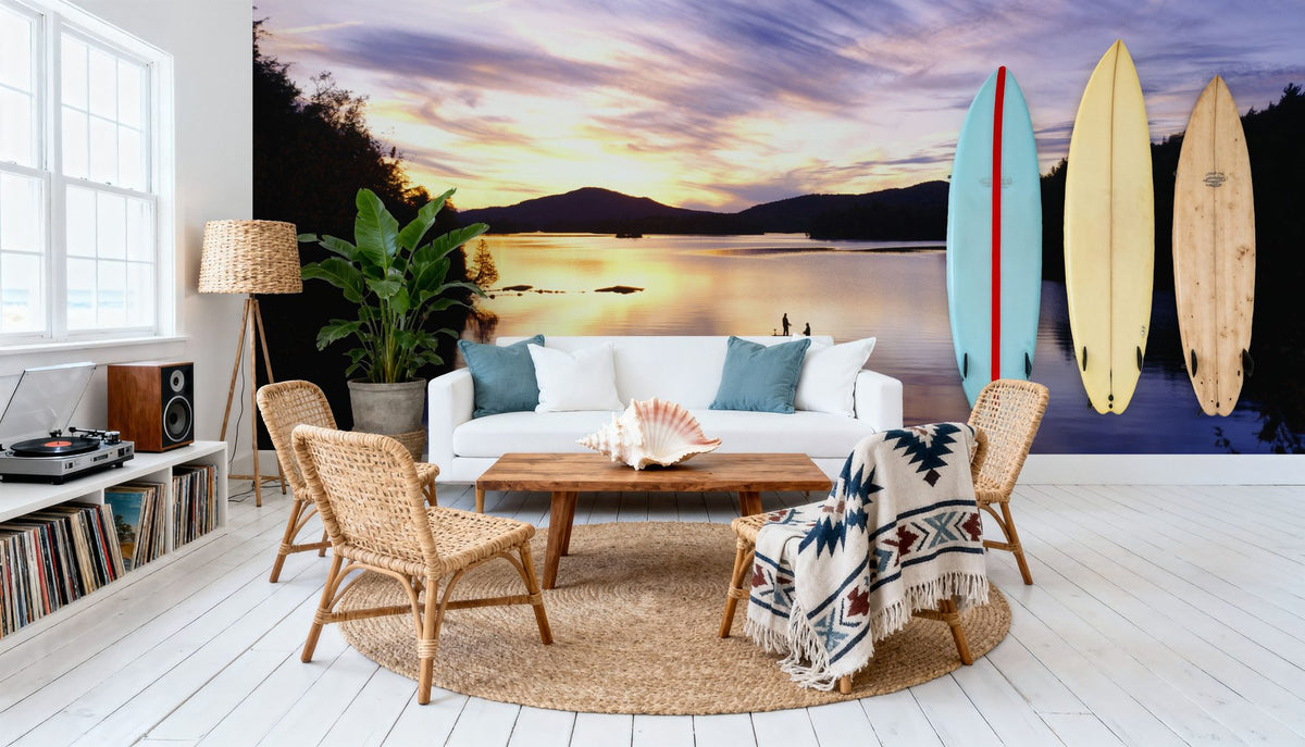 Twilight Voyage Mural Wallpaper - Neutral Tone - room preview 06