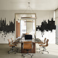 Würzburg Germany Skyline Black & White Mural Wallpaper - room preview 06