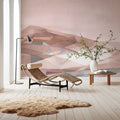 Warm Geometric Mountain Mural Wallpaper - room preview 06