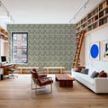 Marguerites, Forest Green Mural Wallpaper - room preview 06