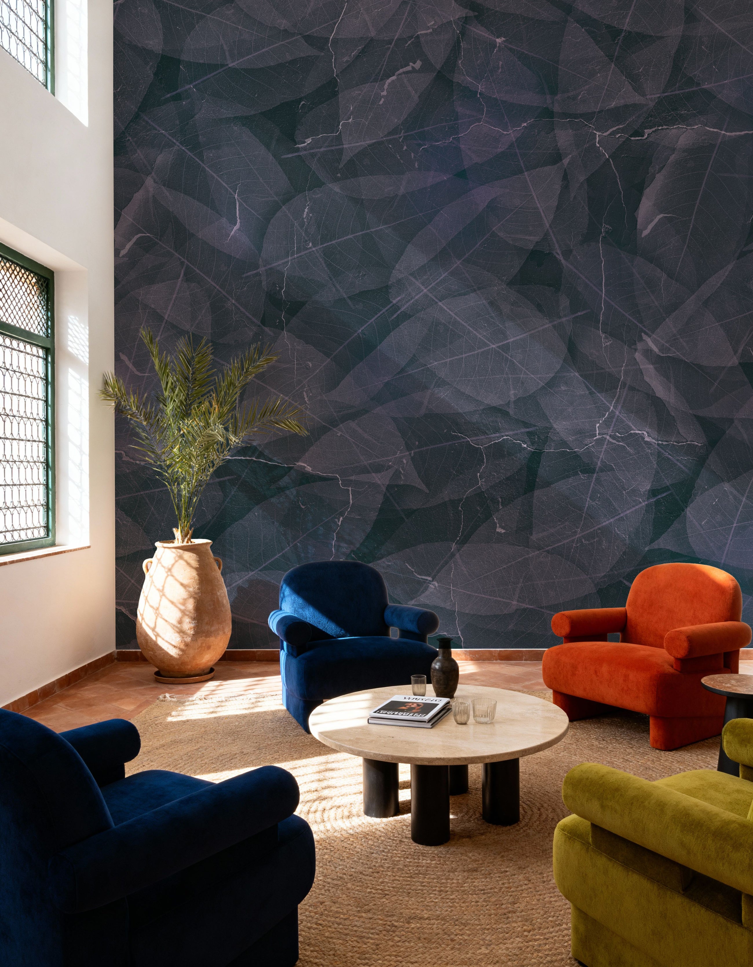 Acid Leaves Mural Wallpaper