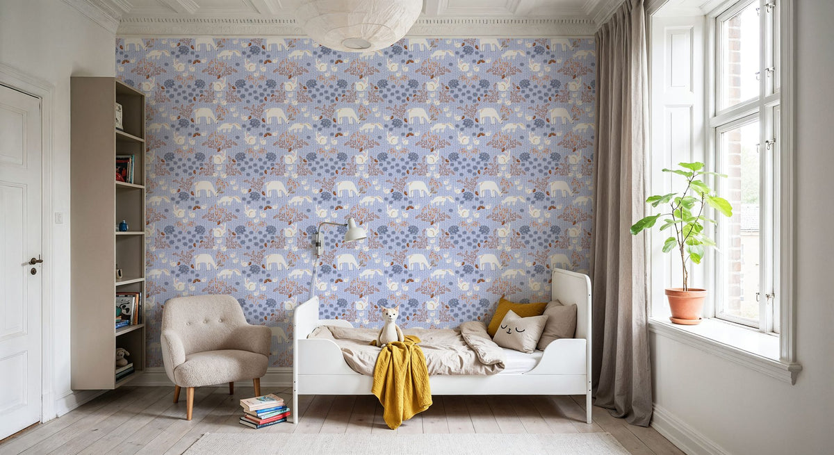 Welcome to the World, Sky Blue Mural Wallpaper - room preview 06