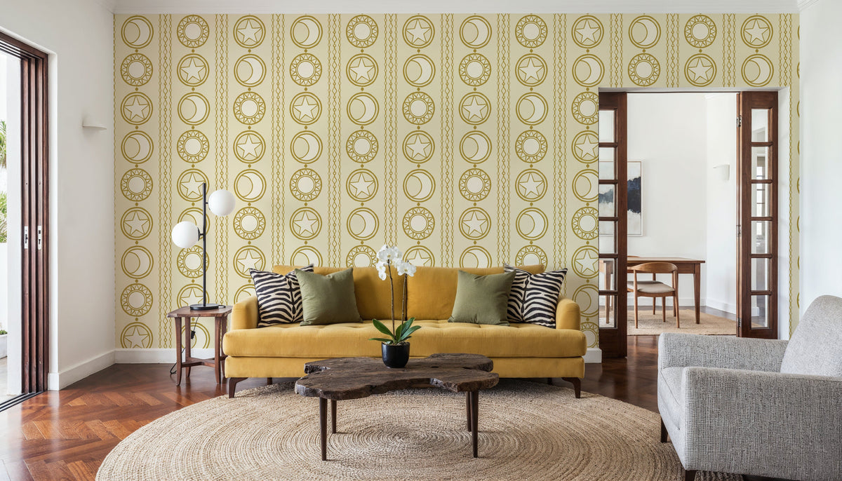 Celestial Medallions Mural Wallpaper - room preview 06