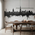 Perth Scotland Skyline Black & White Mural Wallpaper - room preview 06