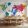 Rainbow Map Mural Wallpaper - room preview 06
