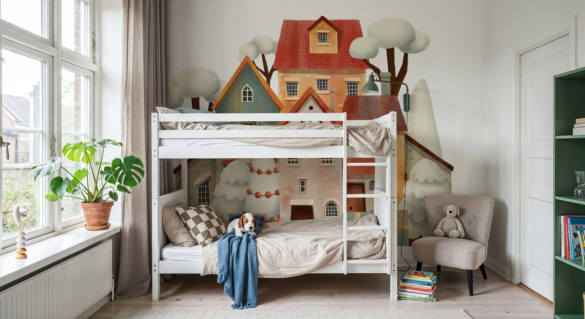 Old Town Holiday's Mural Wallpaper - room preview 06