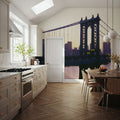 Golden Hour Brooklyn Bridge Reflections Mural Wallpaper - room preview 06