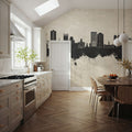 Halifax Canada Skyline Concrete Mural Wallpaper - room preview 06