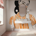 Woman in Striped Blouse II Mural Wallpaper - room preview 06