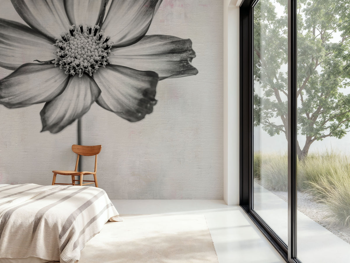 Wonderful Wildflowers IV Neutral Mural Wallpaper - room preview 06