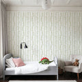 Botanical Pinstripe Mural Wallpaper - room preview 06