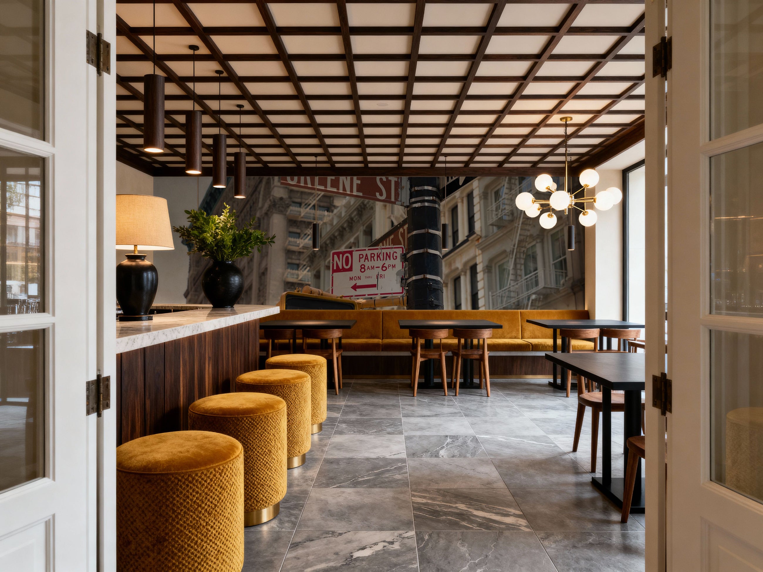 Soho Greene St Sign Manhattan Mural Wallpaper