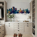 Nashik India Skyline Blue & Bronze Mural Wallpaper - room preview 06