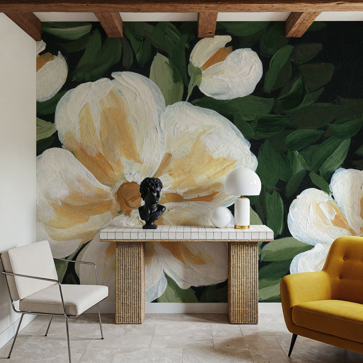Enchanted Florals II Mural Wallpaper - room preview 06