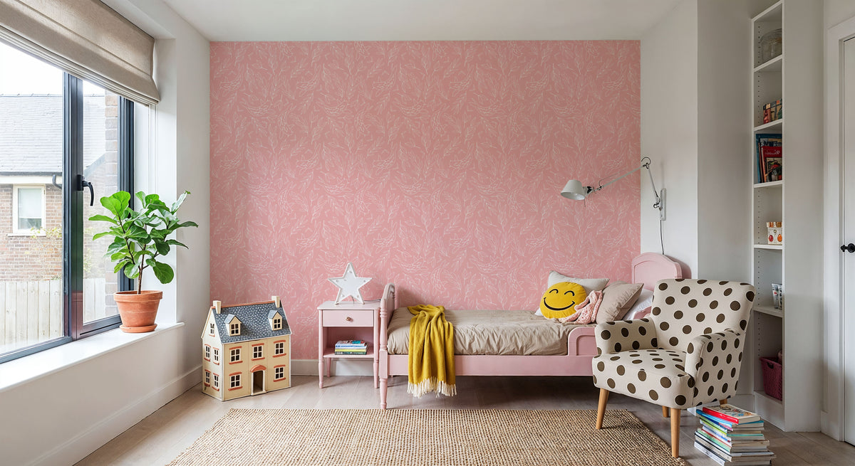 Pink Koi Mural Wallpaper - room preview 06