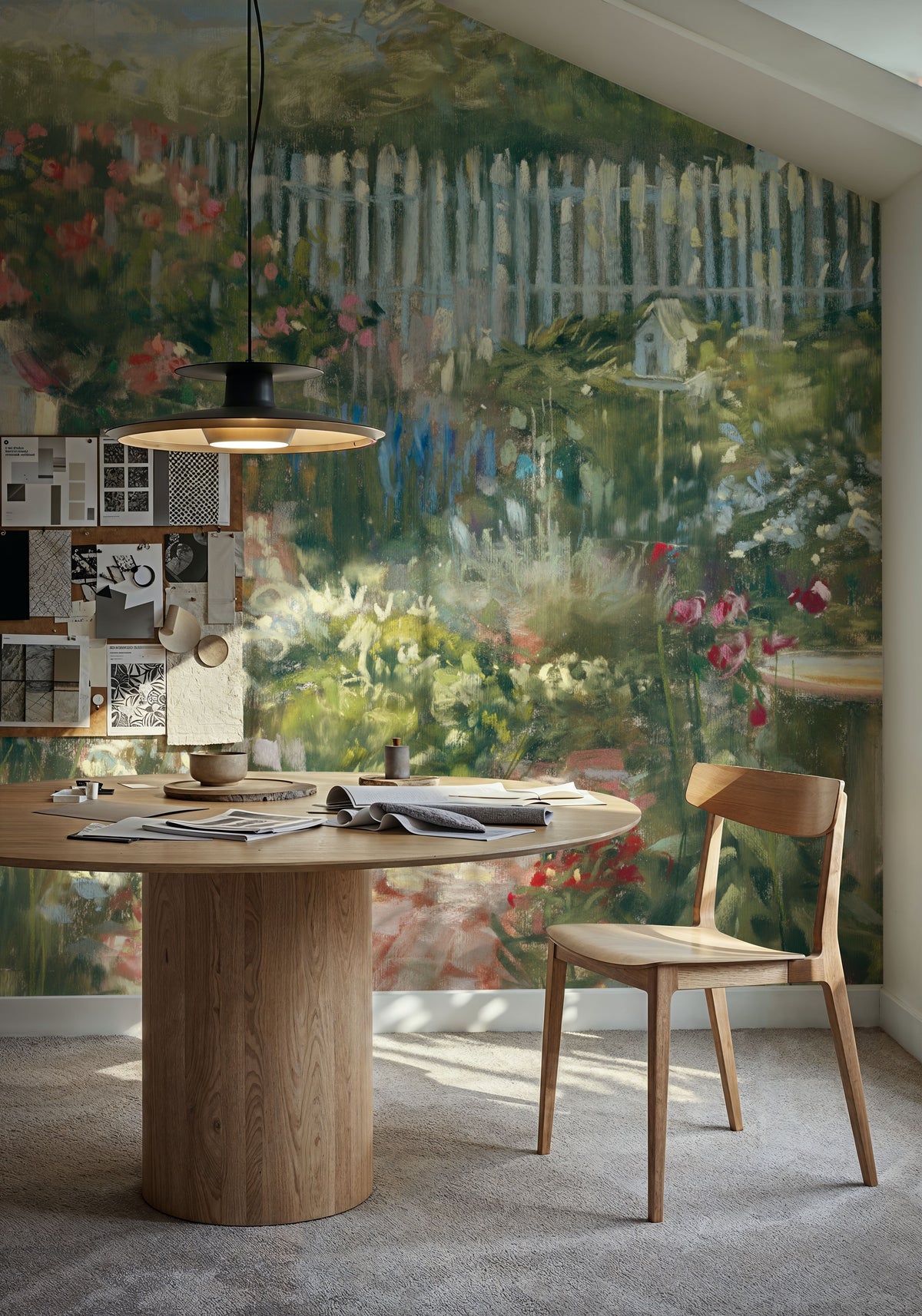 Birdhouse Garden Mural Wallpaper - room preview 06