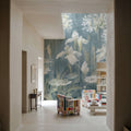 Spring Blossoms II Slate Blue Mural Wallpaper - room preview 06
