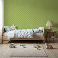 Coastal Scales Green Mural Wallpaper - room preview 06