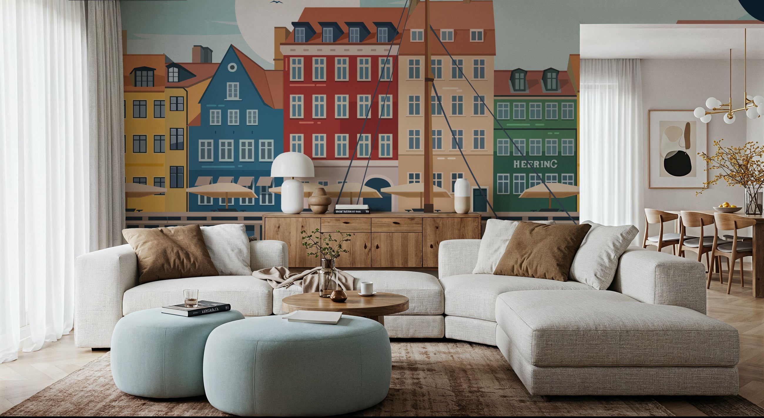 Travel Copenhagen Mural Wallpaper