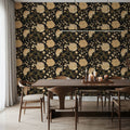 Vintage Peonies Pattern Mural Wallpaper - room preview 06