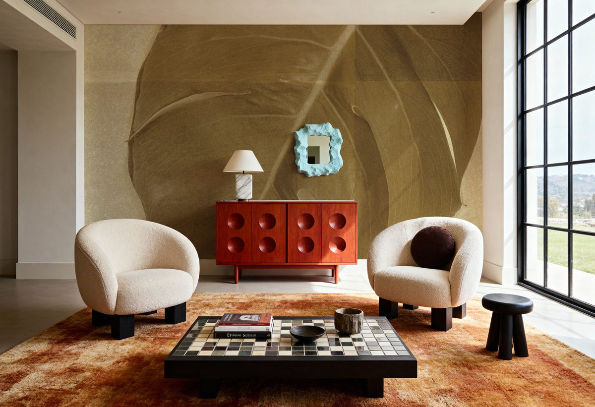 Monstera Leaf I Mural Wallpaper - room preview 06