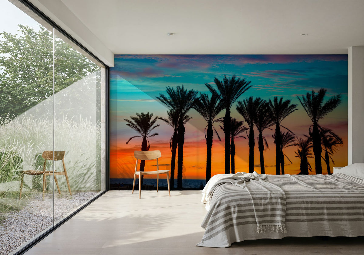 Miami Palms Mural Wallpaper - room preview 06