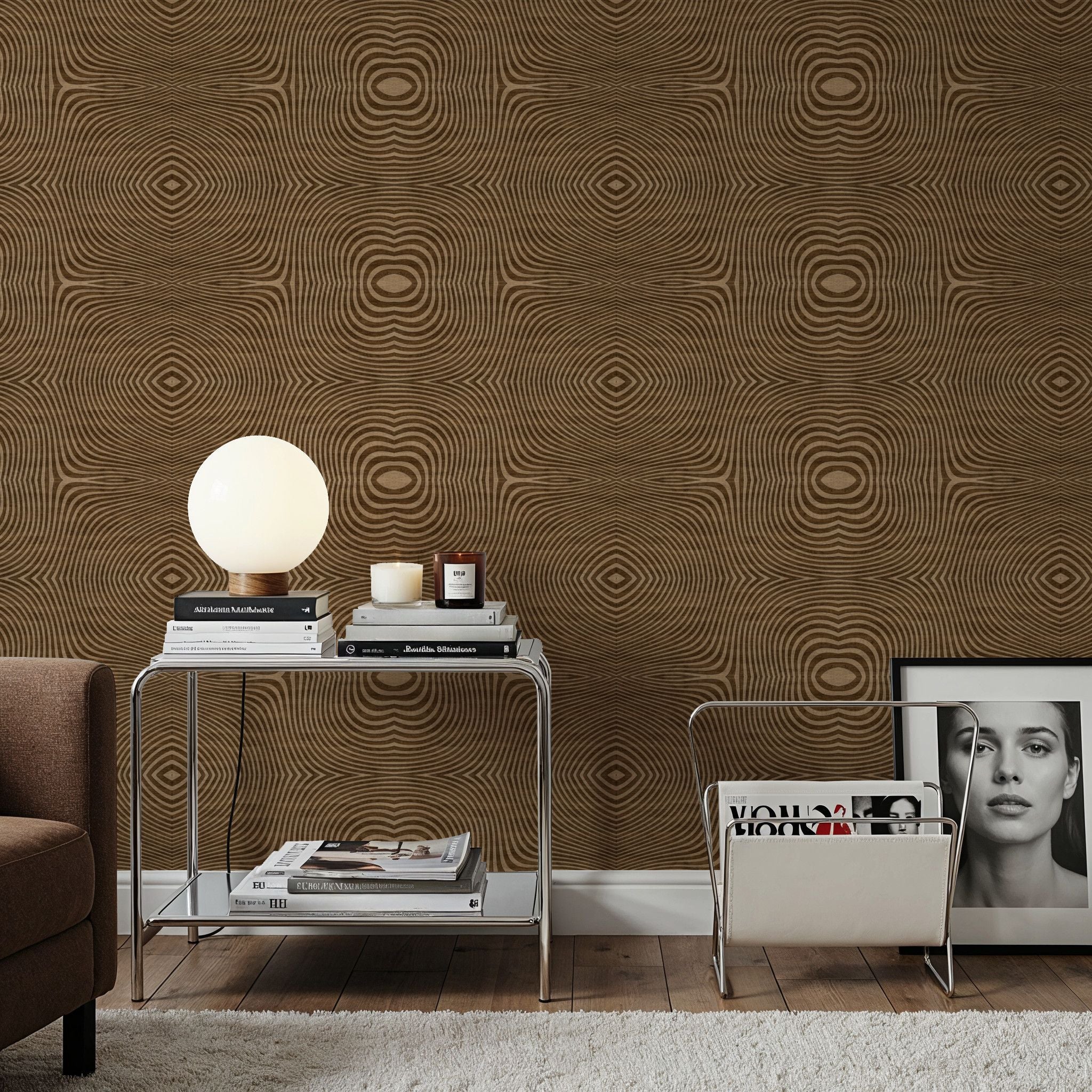 Bouncing Wood Small Mural Wallpaper