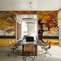Golden Fall Tree Mural Wallpaper - room preview 06