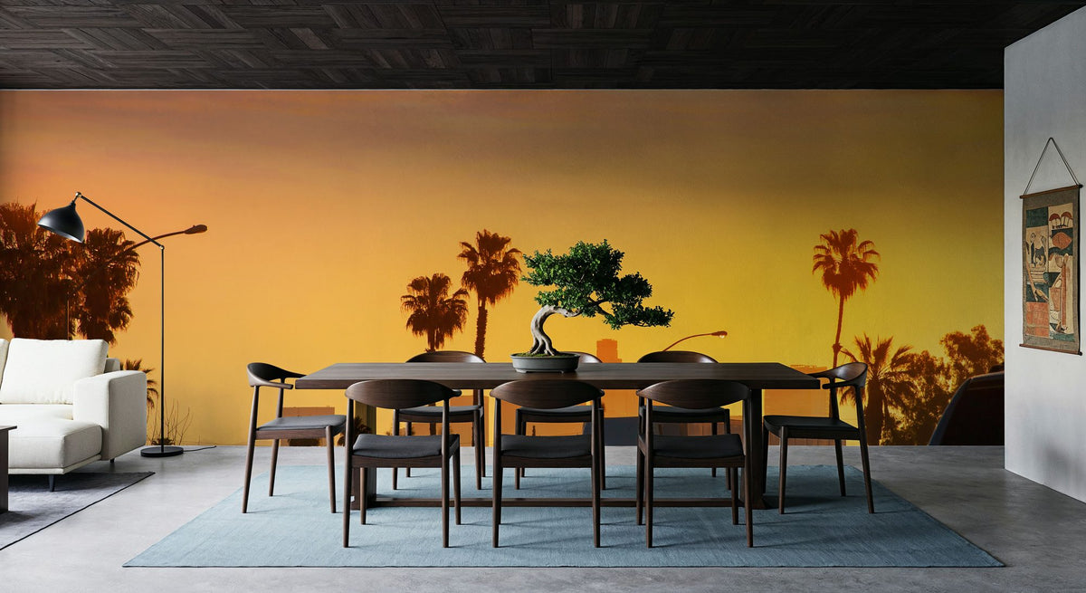 LA Sunset Mural Wallpaper - room preview 06