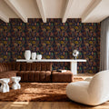 Statement Palms Petite, Midnight Mural Wallpaper - room preview 06