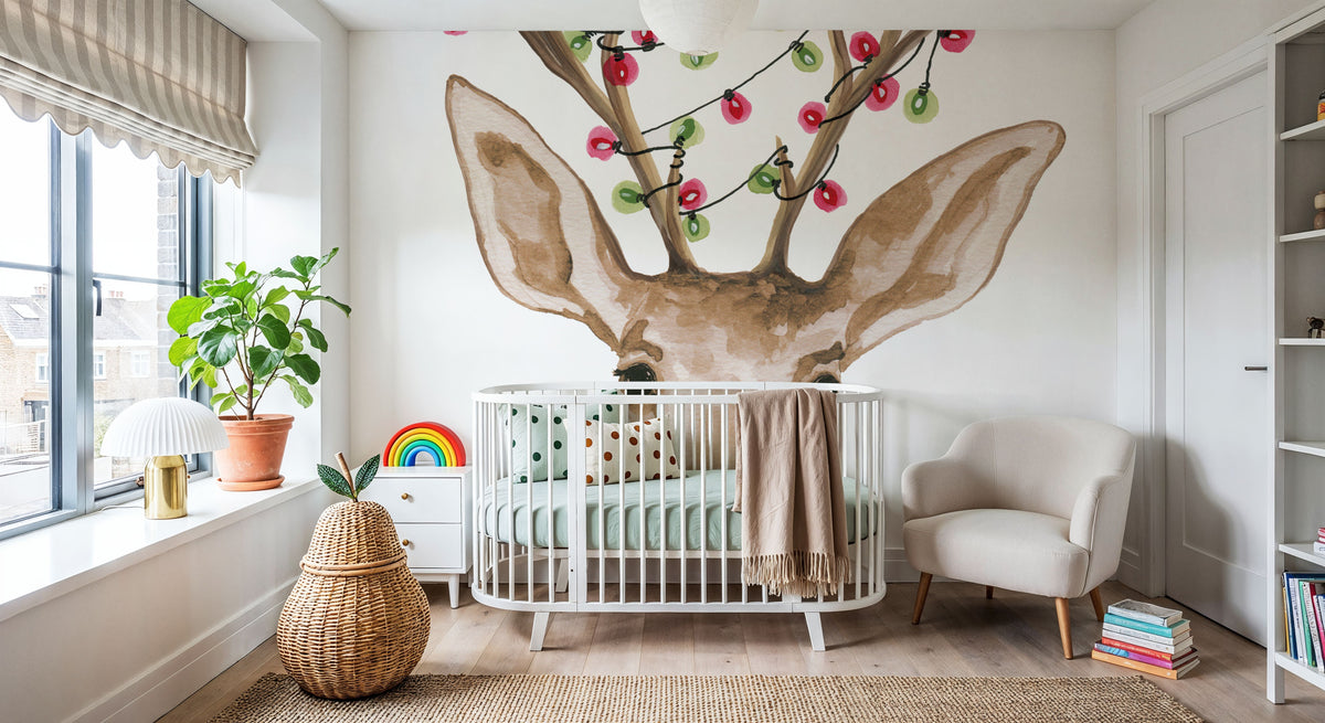 Light Tangled Reindeer Mural Wallpaper - room preview 06