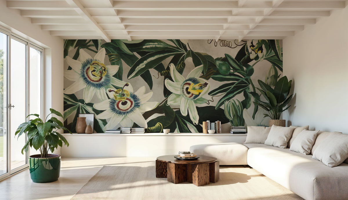 Passion Flowers Mural Wallpaper - room preview 06