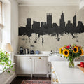 Perth Australia Skyline Concrete Mural Wallpaper - room preview 06