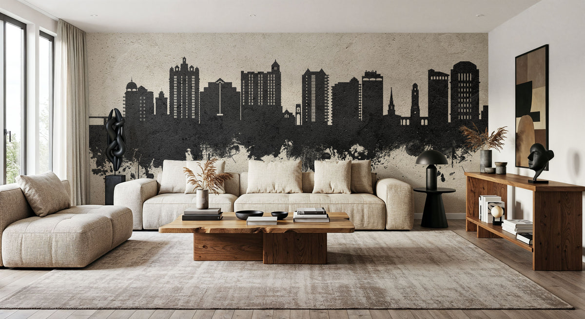 Sarasota Florida Skyline Concrete Mural Wallpaper - room preview 06