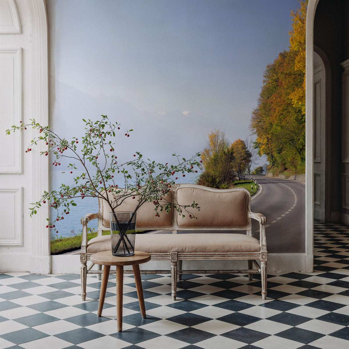 Lakeside Journey Mural Wallpaper - room preview 06