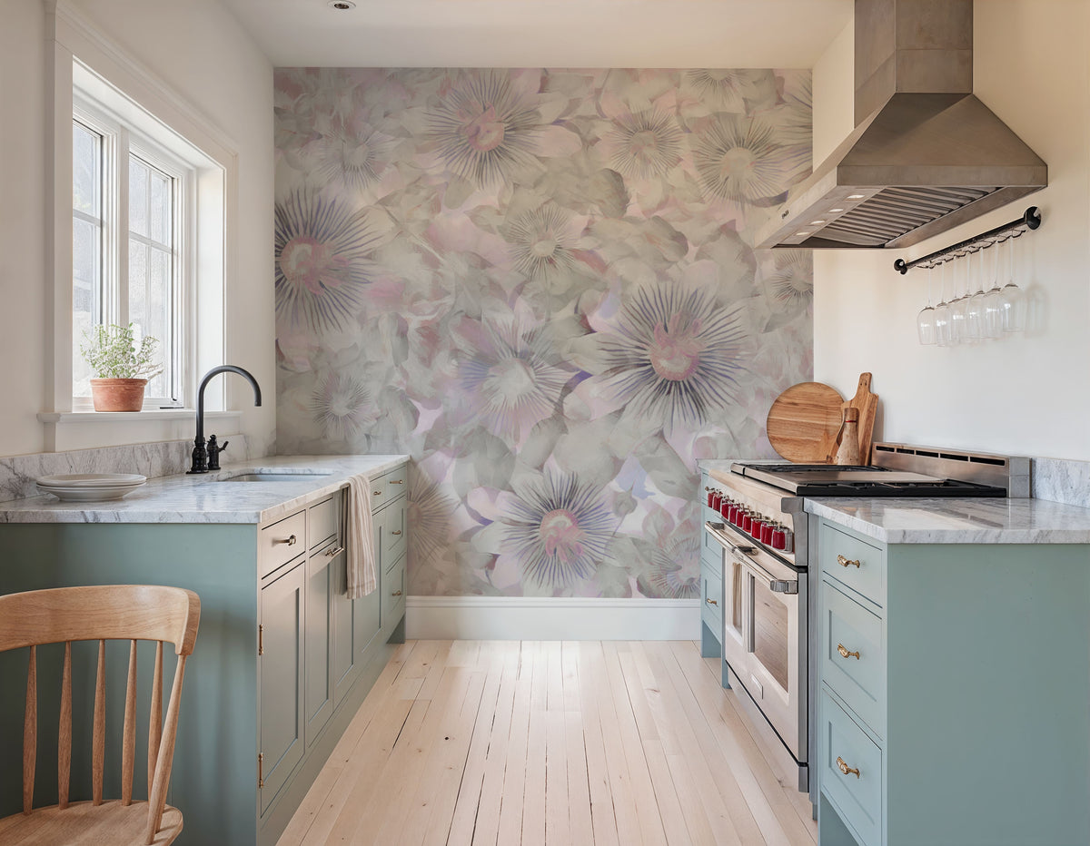 Smiling Flowers Mural Wallpaper - room preview 06