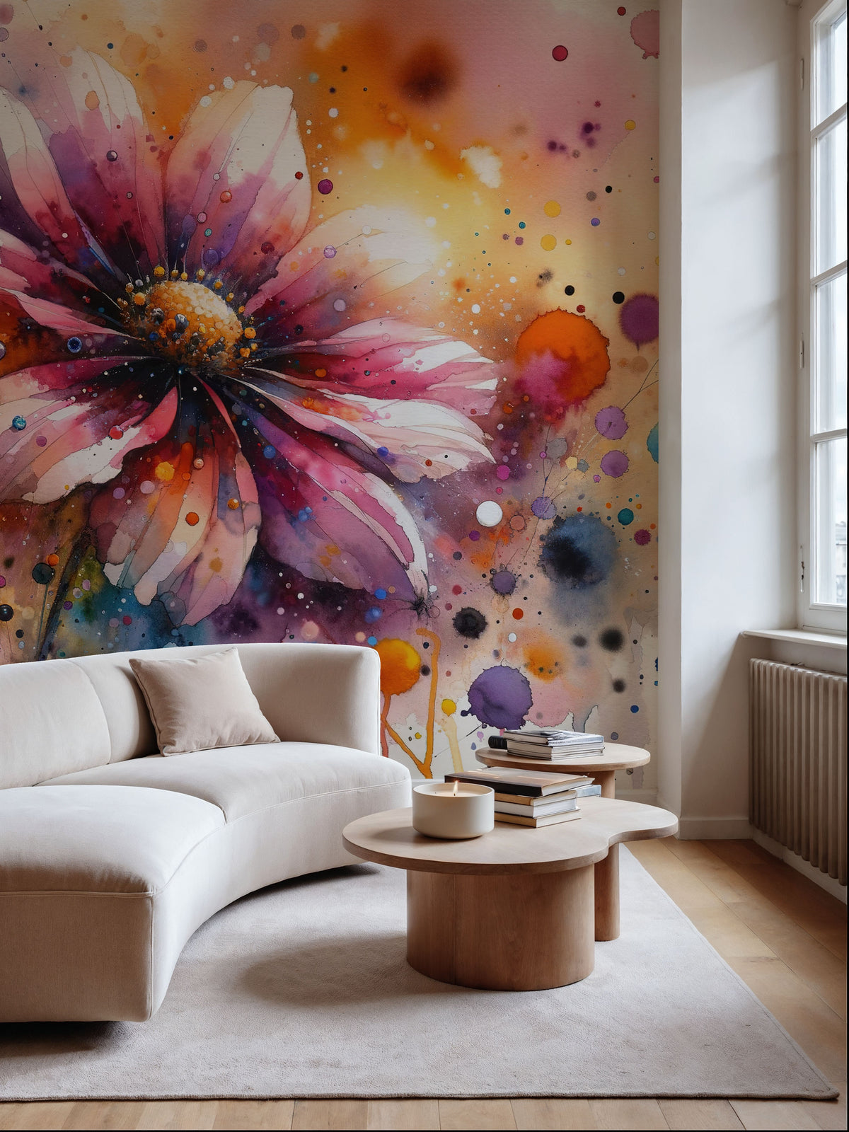 Blossoming Confidence Mural Wallpaper - room preview 06