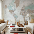 World Map Cities - Colleteh Mural Wallpaper - room preview 06