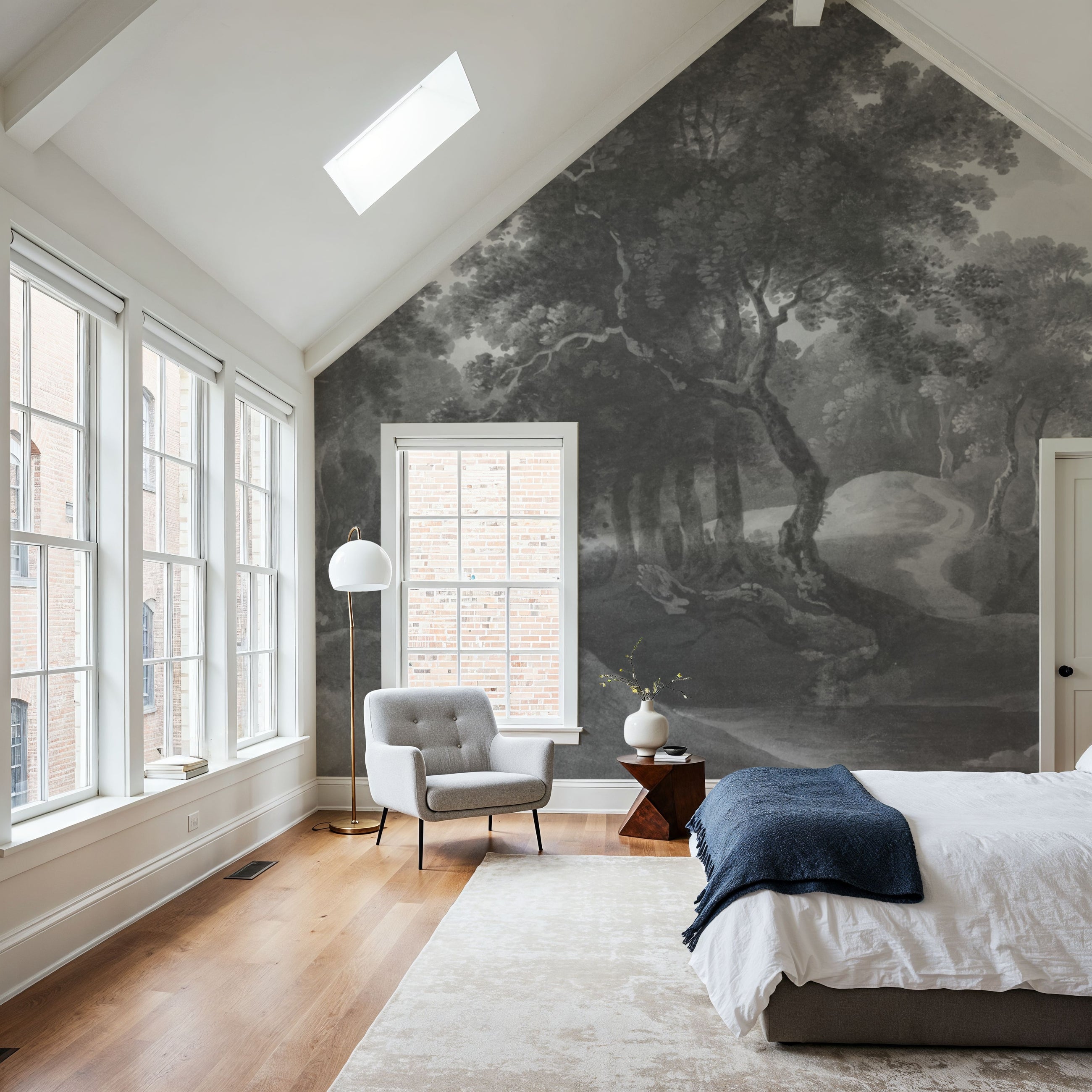 Historic Lands, Stone Gray Mural Wallpaper