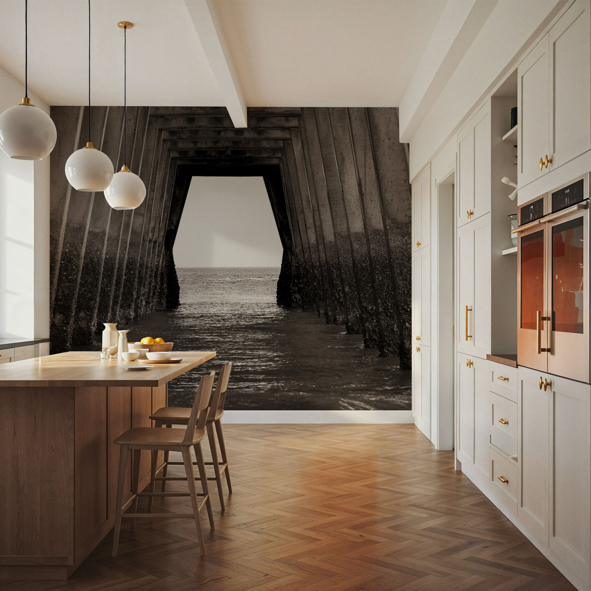 Under the Pier Mural Wallpaper - room preview 06