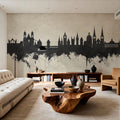 Lucerne Switzerland Luzern Skyline Concrete Mural Wallpaper - room preview 06