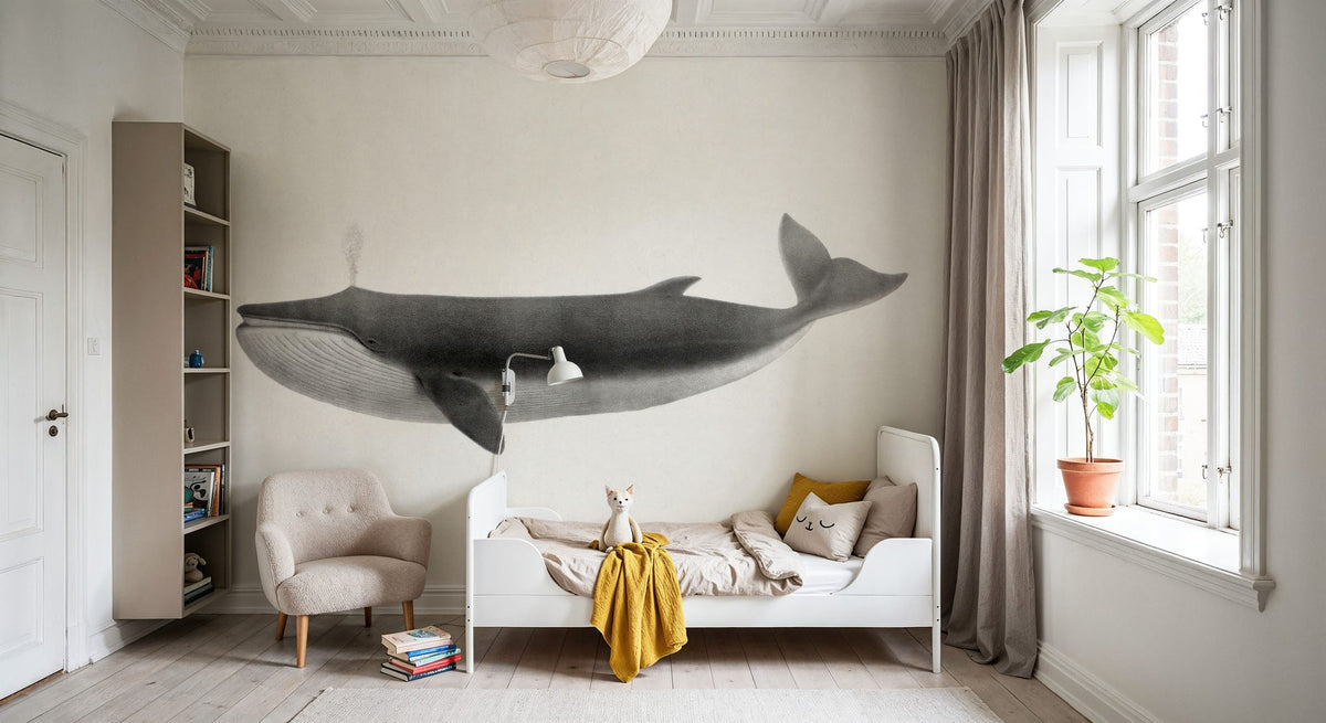 Dwellpaper Fin Whale Mural Wallpaper image 6