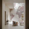 World Map Cities - Piper Mural Wallpaper - room preview 06
