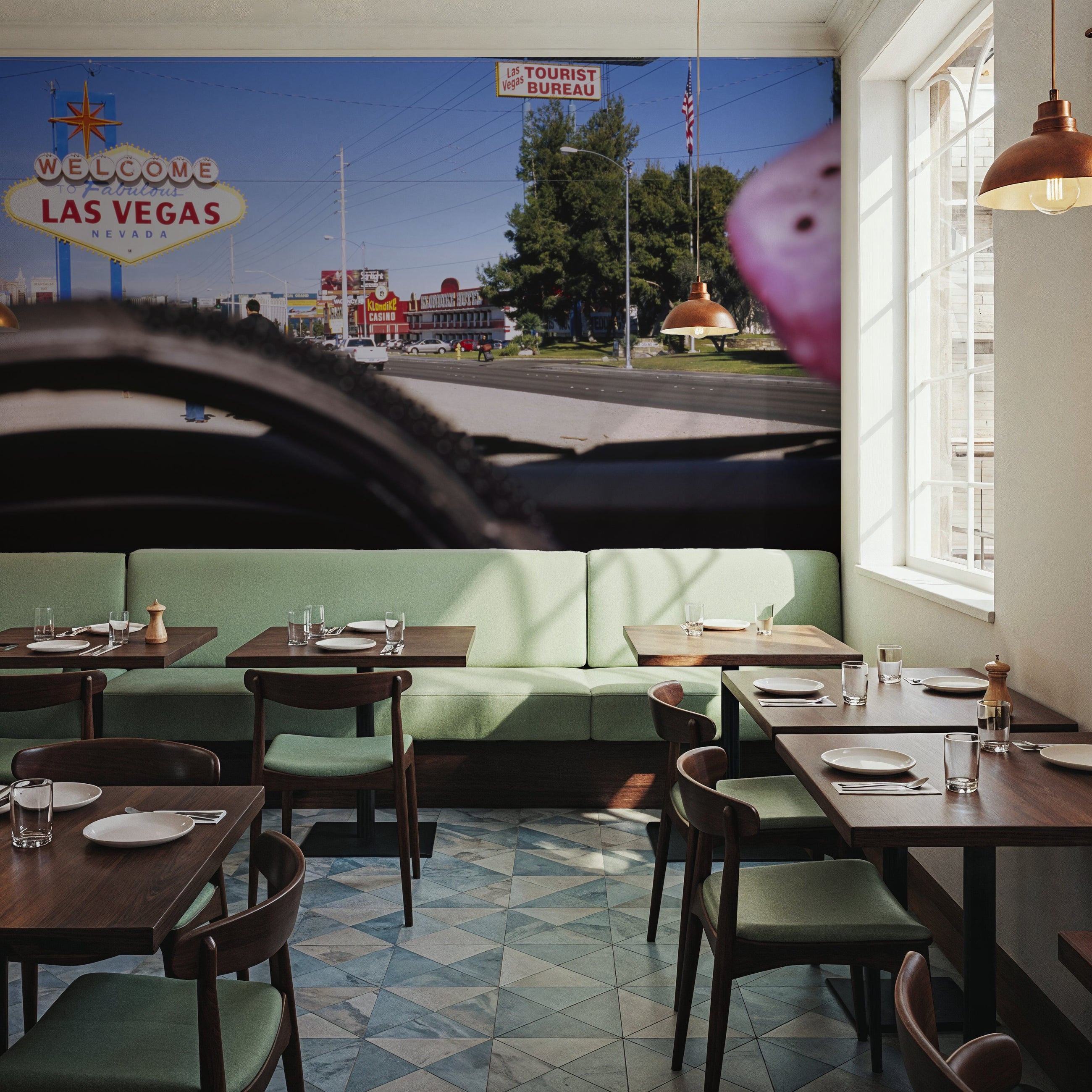 Vegas Welcome Dashboard Mural Wallpaper