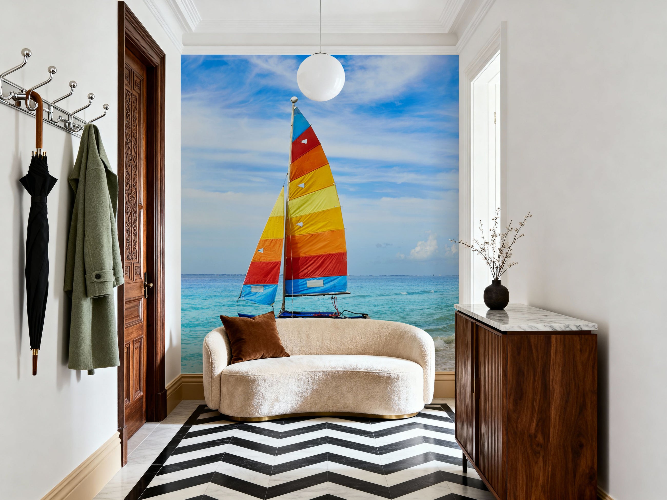 Fort Myers Catamaran Mural Wallpaper
