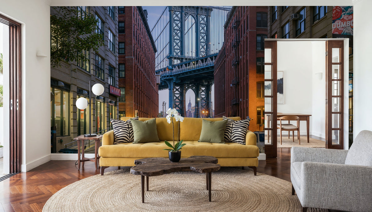 Manhattan Bridge From Dumbo Mural Wallpaper - room preview 06