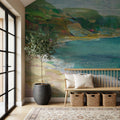 Painterly Beach Mural Wallpaper - room preview 06