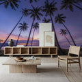 Sunset Palm Vista Mural Wallpaper - room preview 06