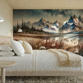 Starry Mountain Night Mural Wallpaper - room preview 06