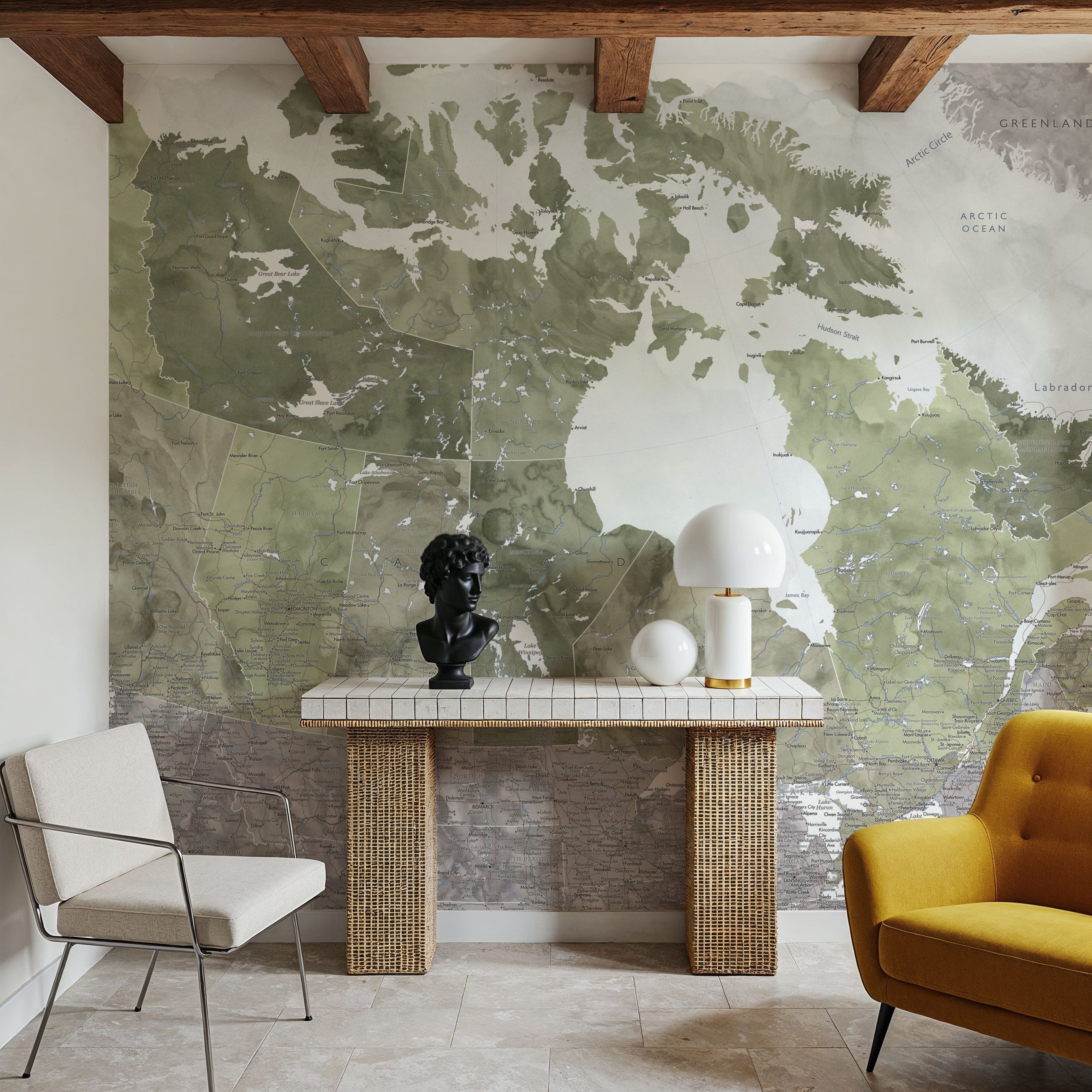 Canada Map Detailed - Helo Mural Wallpaper